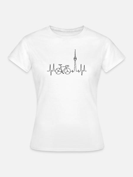 Stuttgart Rennrad Herzschlag - Frauen T-Shirt - Weiß