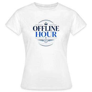 Offline-Stunden-Kronenabzeichen - Frauen T-Shirt - Weiß - Vorne - AI Model Female 172 dark (172cm)