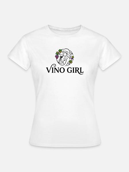 Vino girl - Frauen T-Shirt - Weiß
