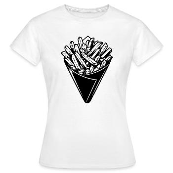 cornet_de_frites - Frauen T-Shirt - Weiß - Vorne - AI Model Female 172 dark (172cm)