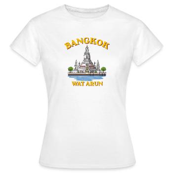 Bangkok Wat Arun - Frauen T-Shirt - Weiß - Vorne - AI Model Female 172 dark (172cm)