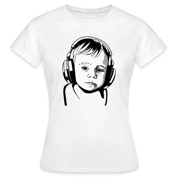 Production musicale de bébé nouvelle génération - T-shirt Femme - blanc - Devant - AI Model Female 172 dark (172cm)