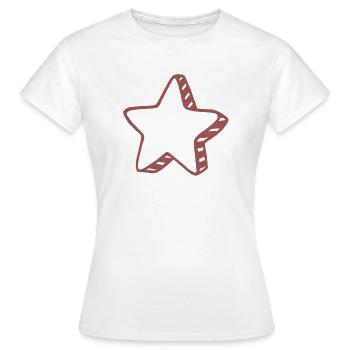Étoile du Gribouillis Rustique - T-shirt Femme - blanc - Devant - AI Model Female 172 dark (172cm)