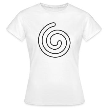 Spirale – Symbol für Leichtigkeit & Entwicklung - Frauen T-Shirt - Weiß - Vorne - AI Model Female 172 dark (172cm)