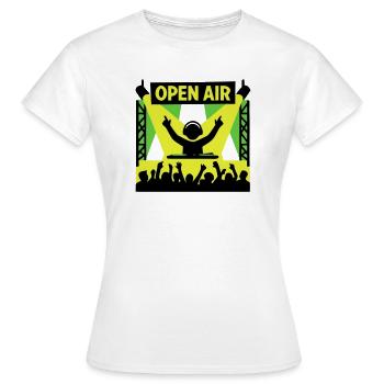 Open Air Festival DJ Bühne Techno Party - Frauen T-Shirt - Weiß - Vorne - AI Model Female 172 dark (172cm)