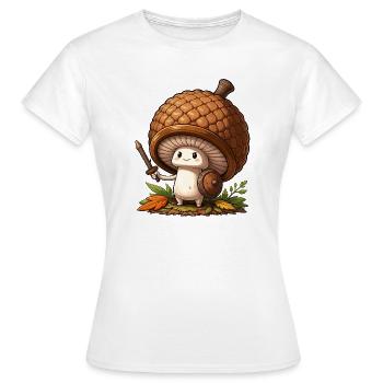 Waldpilz Krieger - Frauen T-Shirt - Weiß - Vorne - AI Model Female 172 dark (172cm)