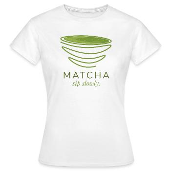 Le Matcha - T-shirt Femme - blanc - Devant - AI Model Female 172 dark (172cm)