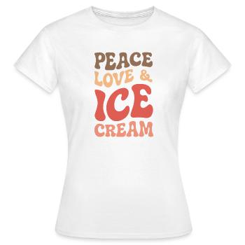 Eis - Frauen T-Shirt - Weiß - Vorne - AI Model Female 172 dark (172cm)