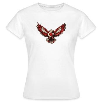 Flügeladler Halbmondstern - Frauen T-Shirt - Weiß - Vorne - AI Model Female 172 dark (172cm)