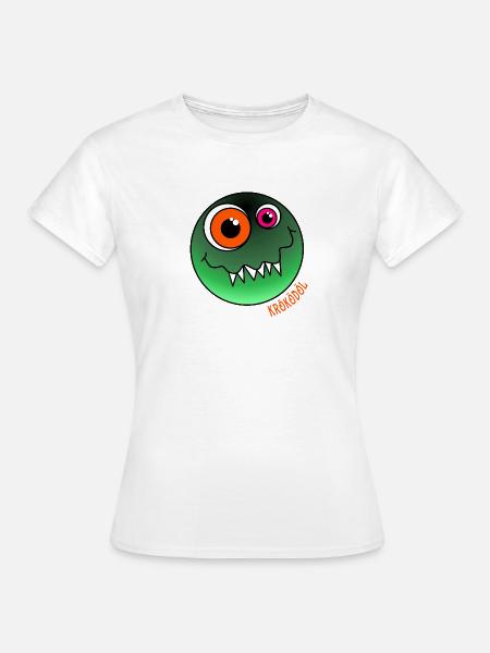 KRÖKÖDÖL - das verpeilte Kroko-Monster - Frauen T-Shirt - Weiß