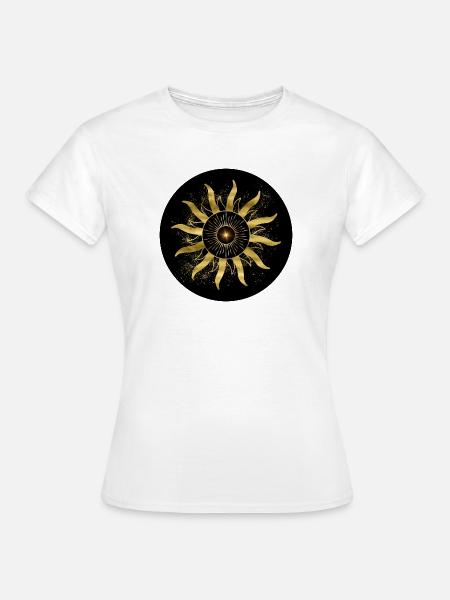 Goldene Sonne, Schwarze Finsternis - Frauen T-Shirt - Weiß