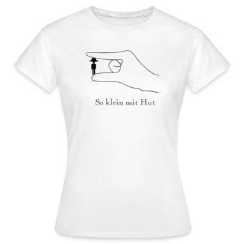 So klein mit Hut - Frauen T-Shirt - Weiß - Vorne - AI Model Female 172 dark (172cm)