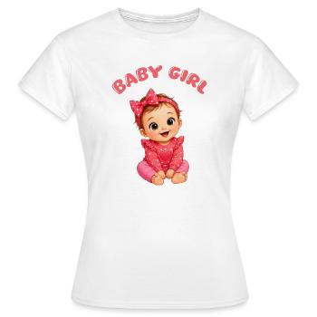 Graphique de cœur de petite fille - T-shirt Femme - blanc - Devant - AI Model Female 172 dark (172cm)