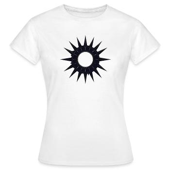 Nachtstern Sonnenring - Frauen T-Shirt - Weiß - Vorne - AI Model Female 172 dark (172cm)