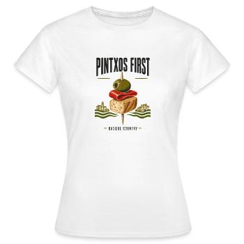 Pintxos Premier Pays Basque Bilbao Voyage Souveni - T-shirt Femme - blanc - Devant - AI Model Female 172 dark (172cm)