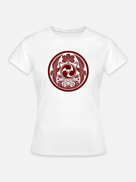 Roter Wappenkranich - Frauen T-Shirt - Weiß