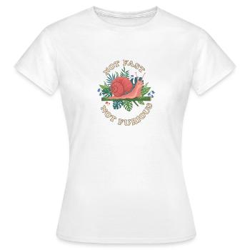 Nicht schnell Nicht wütend Lustiges Schneckenwortspiel - Frauen T-Shirt - Weiß - Vorne - AI Model Female 172 dark (172cm)