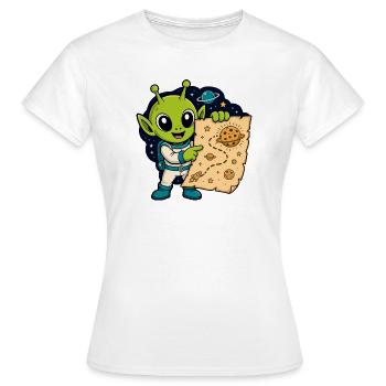 Cartographe spatial extraterrestre - T-shirt Femme - blanc - Devant - AI Model Female 172 dark (172cm)