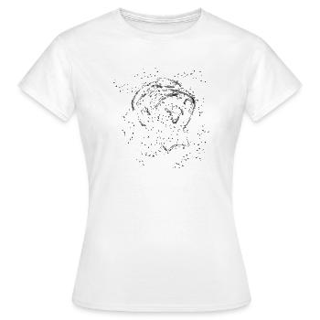 Face Abstract | Star blobs - Women's T-Shirt - white - Front - AI Model Female 172 dark (172cm)