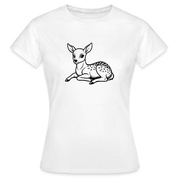 Baby Deer - Frauen T-Shirt - Weiß - Vorne - AI Model Female 172 dark (172cm)