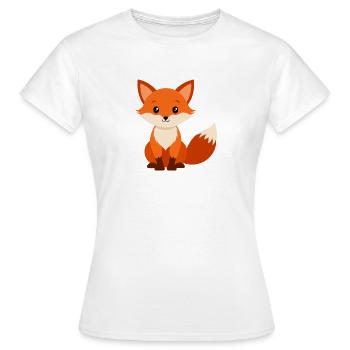 Fuchsbaby-Fuchs - Frauen T-Shirt - Weiß - Vorne - AI Model Female 172 dark (172cm)