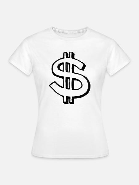 Dollar-Zeichen – Illustration - Frauen T-Shirt - Weiß