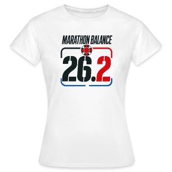 Marathon Gift Card Balance 26.2 Miles Funny Runnin - Women's T-Shirt - white - Front - AI Model Female 172 dark (172cm)