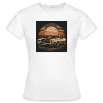 Voiture rétro - T-shirt Femme - blanc - Devant - AI Model Female 172 dark (172cm)