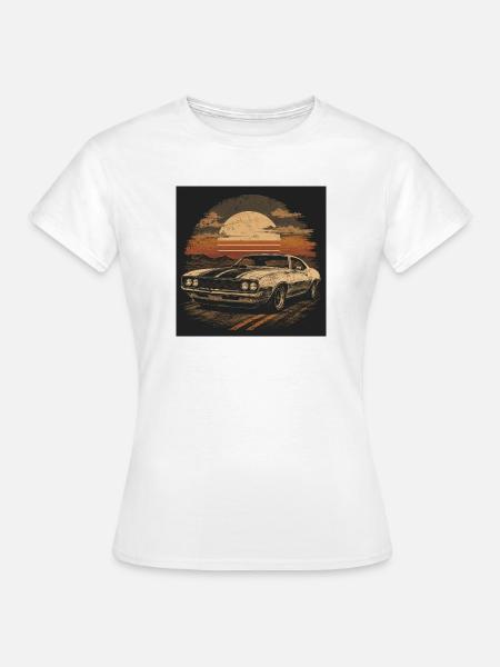 Retro Auto - Frauen T-Shirt - Weiß
