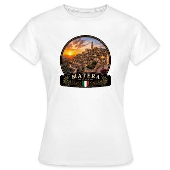 Matera Italie Vacances Vieille ville méditerranéenne - T-shirt Femme - blanc - Devant - AI Model Female 172 dark (172cm)