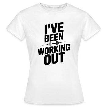 Ich habe Sport gemacht - Frauen T-Shirt - Weiß - Vorne - AI Model Female 172 dark (172cm)