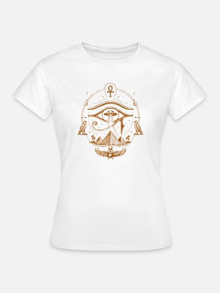 Ägyptische UFO-Vision - Frauen T-Shirt - Weiß
