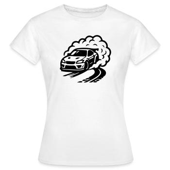Icône du drift automobile - T-shirt Femme - blanc - Devant - AI Model Female 172 dark (172cm)
