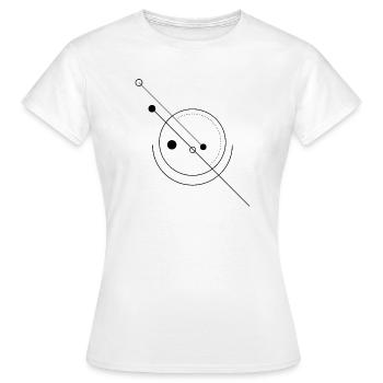 Orbit Symbol I Art lineline moderne - T-shirt Femme - blanc - Devant - AI Model Female 172 dark (172cm)