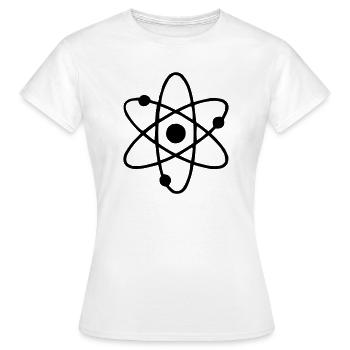 Atom - Frauen T-Shirt - Weiß - Vorne - AI Model Female 172 dark (172cm)