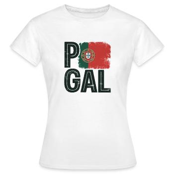 Drapeau du Portugal - T-shirt Femme - blanc - Devant - AI Model Female 172 dark (172cm)