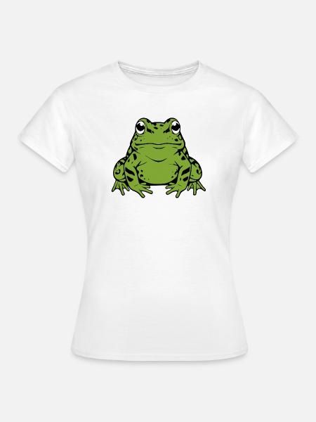 Grüner Frosch Kröte Geschenk Naturliebhaber - Frauen T-Shirt - Weiß