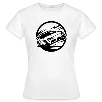 Course automobile Course automobile Course automobile - T-shirt Femme - blanc - Devant - AI Model Female 172 dark (172cm)