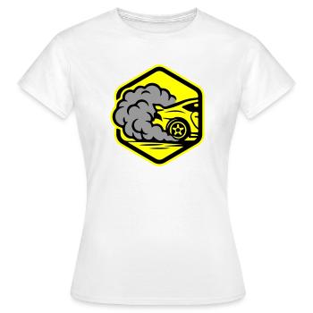Automobile Icône Automobile Course - T-shirt Femme - blanc - Devant - AI Model Female 172 dark (172cm)