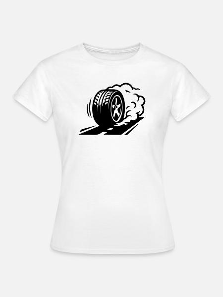 Autoreifen Driften Symbol - Frauen T-Shirt - Weiß