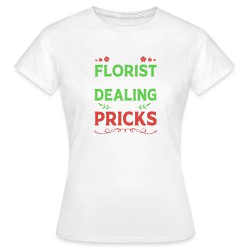 Bouquet fleuriste fleuriste - T-shirt Femme - blanc - Devant - AI Model Female 172 dark (172cm)