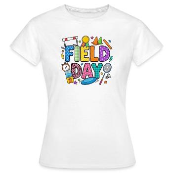 Field Day Farbspritzer - Frauen T-Shirt - Weiß - Vorne - AI Model Female 172 dark (172cm)