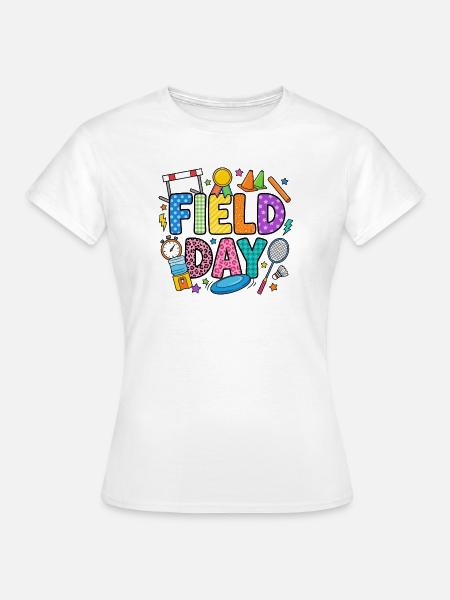 Field Day Farbspritzer - Frauen T-Shirt - Weiß