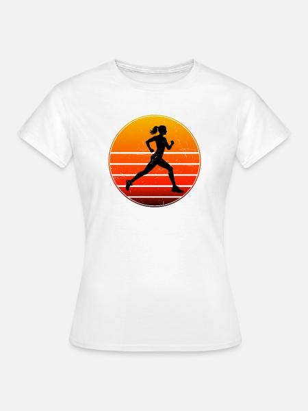 Geschenkidee für eine Running mit Running - Frauen T-Shirt - Weiß
