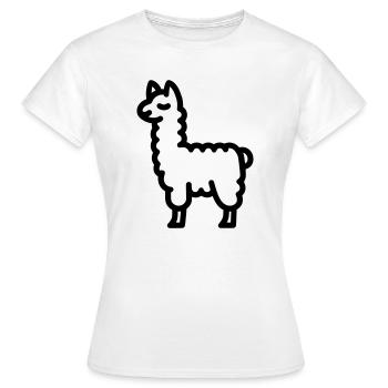 lama - Women's T-Shirt - white - Front - AI Model Female 172 dark (172cm)