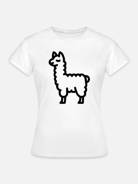 Lama - Frauen T-Shirt - Weiß