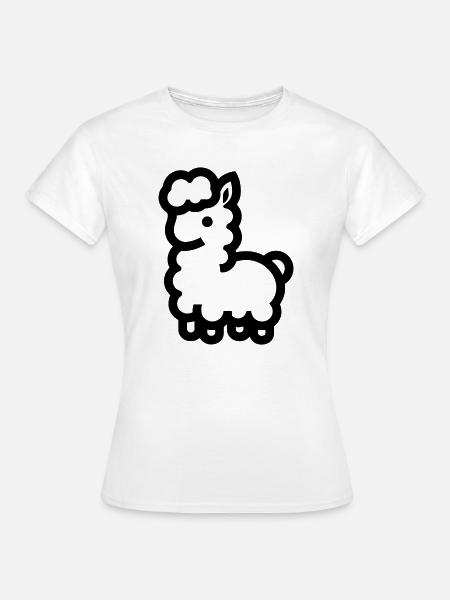 Alpaka - Frauen T-Shirt - Weiß