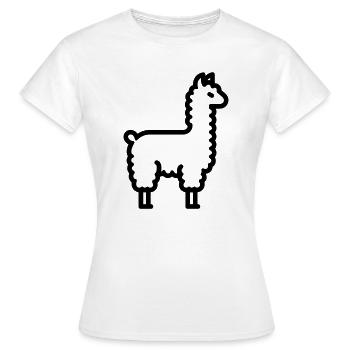 lama - Women's T-Shirt - white - Front - AI Model Female 172 dark (172cm)