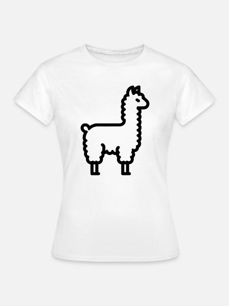 Lama - Frauen T-Shirt - Weiß