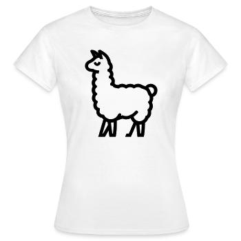Lama - Frauen T-Shirt - Weiß - Vorne - AI Model Female 172 dark (172cm)